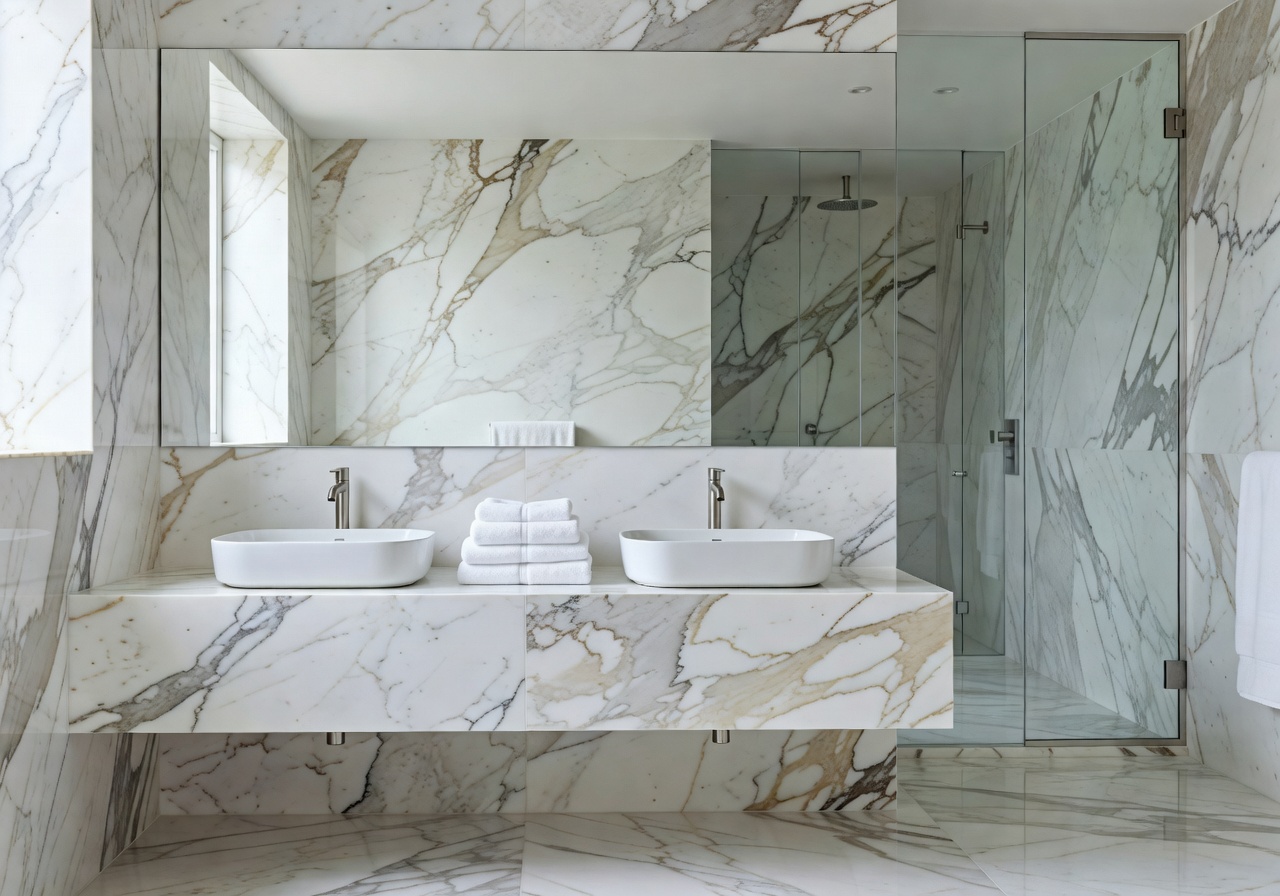 Elegant bathroom marble