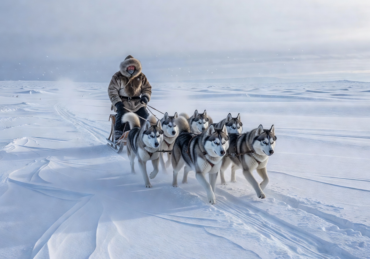 Husky sled ride in Lapland