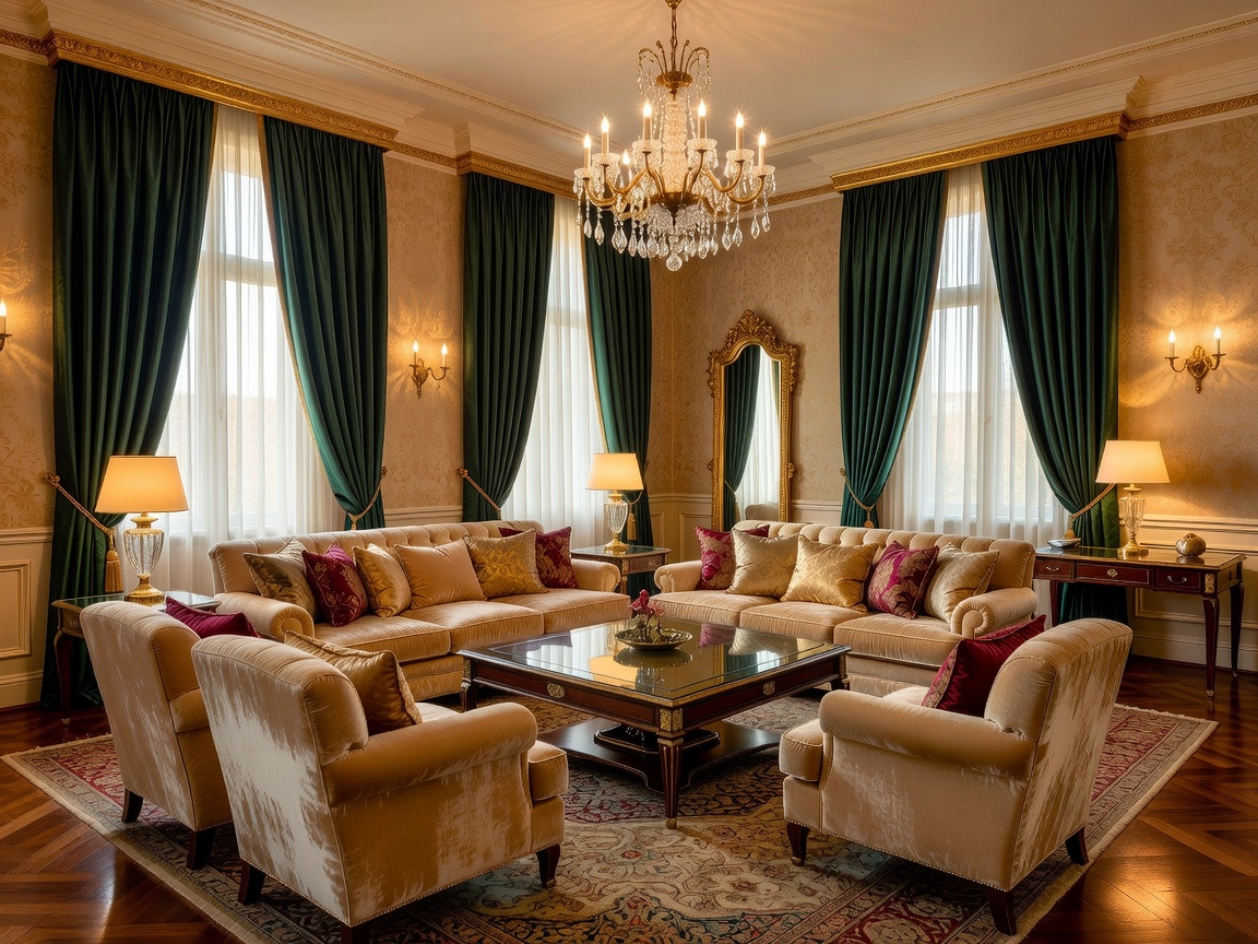Opulent hotel suite with plush furnishings at Hotel Kamp