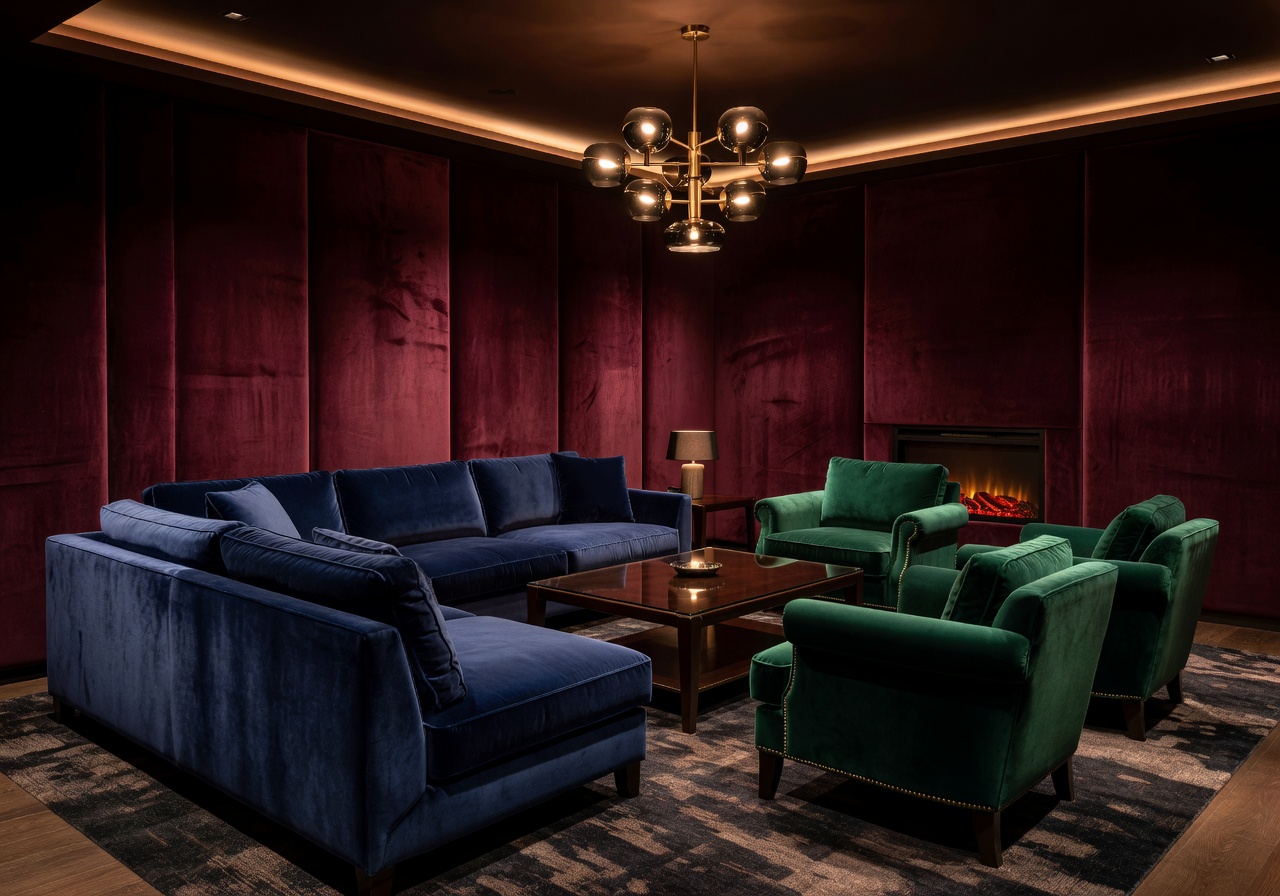 Velvet lounge design